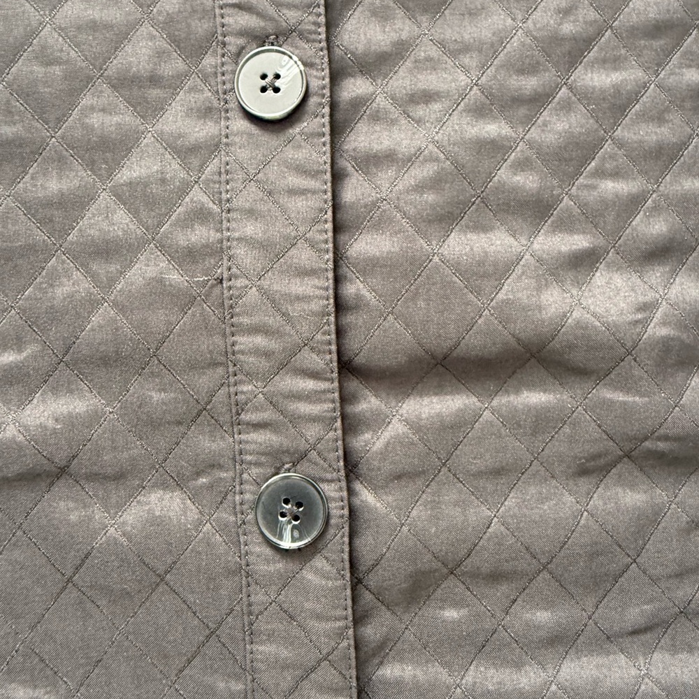 Express Black Quilted Button-Up Jacket - Picture 3 of 5